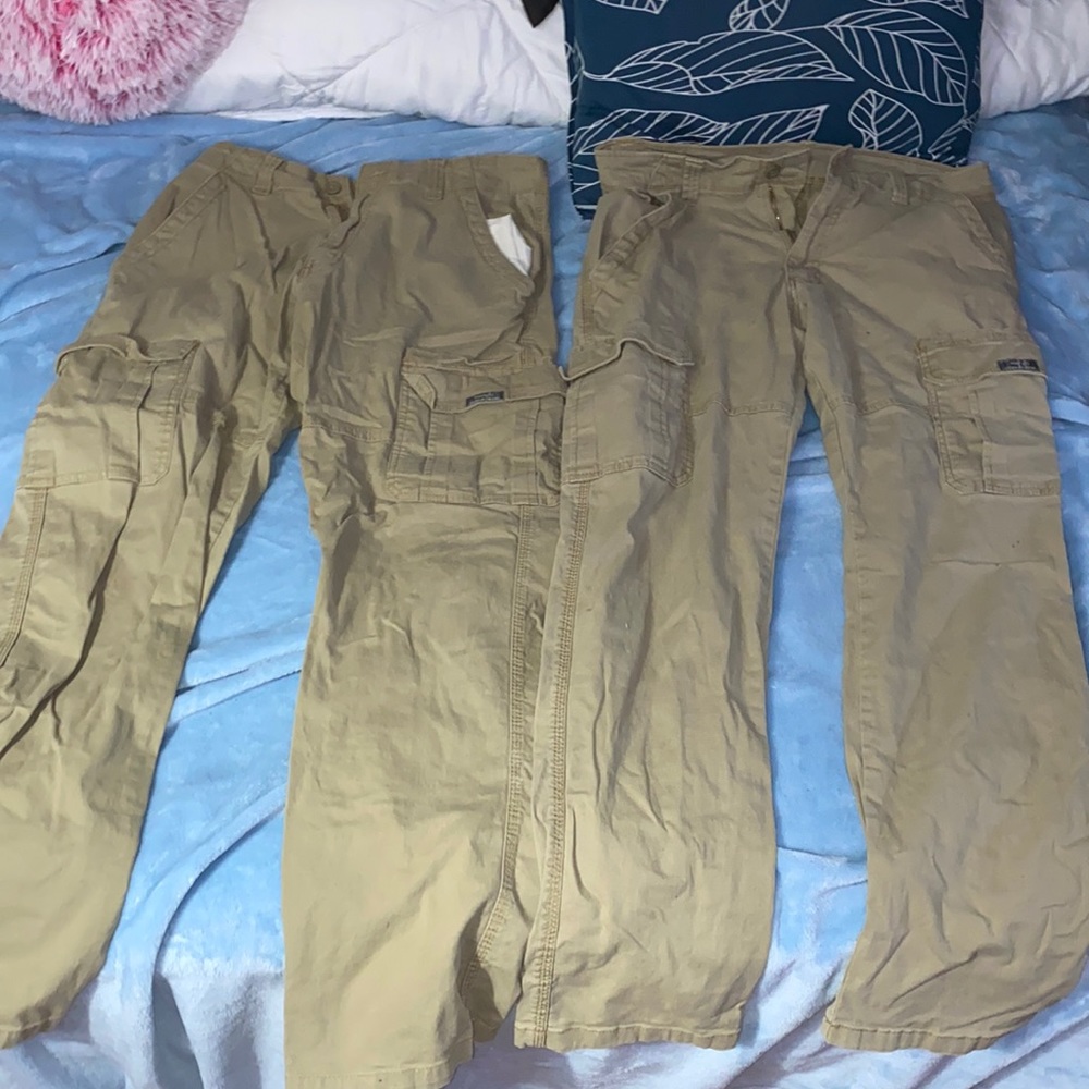 TWO cargo wrangler pants